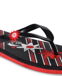 Striped Floral Flip-Flops