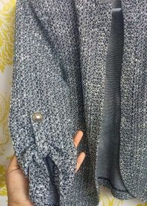 Women Heathered Blazer Jacket