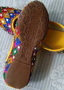 Beautiful Multi Colour Worked Mojdi