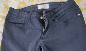 Navy Blue Jeans Mango