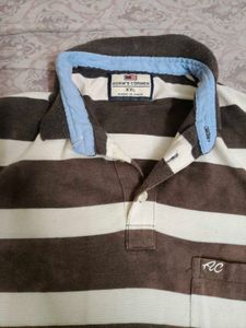 Striped Short Sleeve Polo Shirt
