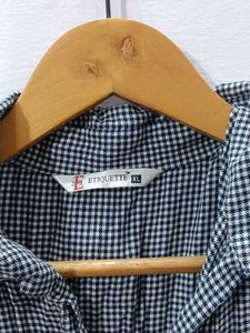 Gingham Button-Down Tunic