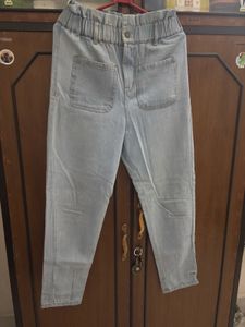 Stylish Light Blue Jeans Paperbag