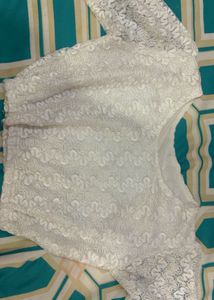 White Net Cute Top