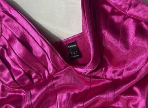 Fushia Pink Corset Bodycon Dress