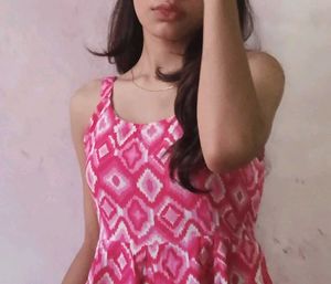 Pink Patterned Sundress