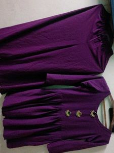 Purple Dress with Mirror Embellishments