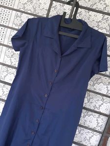 Navy Blue Shirt Dress