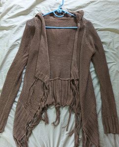 Brown Crochet Type Shrug
