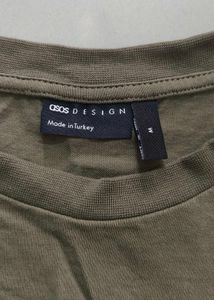 ASOS _ Graphic Print T-Shirt OLIVE