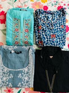 Elegant Kurta Collection (Set of 4)
