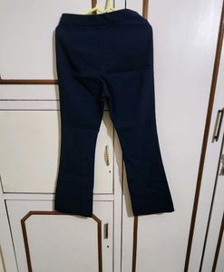 MANGO Formals Navy Bootcut Trousers