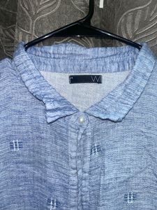 Blue Linen Shirt Dress