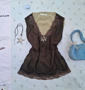 3.combo Aesthetic Vintage Top