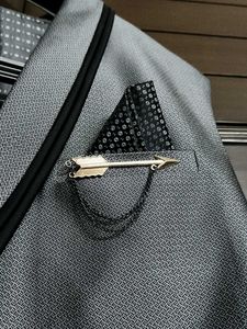 Men Grey Printed Vest 3 Piece Set