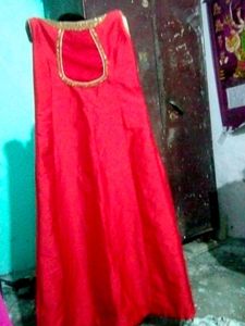 Elegant Red Dress Material