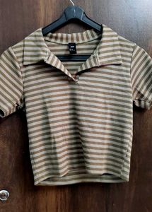 Striped Crop Top(Cutee🤌🏻😭)