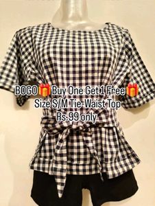 BOGO🎁Buy One Get 1 Free🎁Size S/M Tie-Waist Top