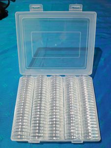 Coin Capsules 120Ps With Adjustable Foam And Box