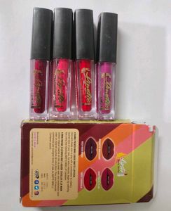 4 set Mini Matte Liquid Lipstick Red Edition
