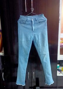 Straight fit denim jeans blue