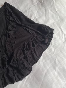 Black Ruffle Mini Skirt