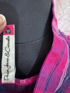 Pink Plaid Flannel Shirt