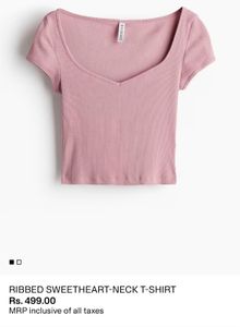 Ribbed Sweetheart Neck Top