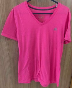 🏃‍♀️Hot Pink Adidas Climalite V-Neck T-Shirt🏃‍♀️