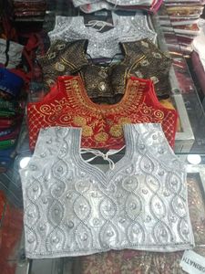 Embroidered Sari Blouses 4pc Combo