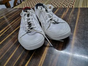 White  Tommy Shoes Leather Heavy  Quality