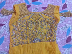 Frok Style Kurta With Gharara Set