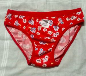 L Size Panty With Printed