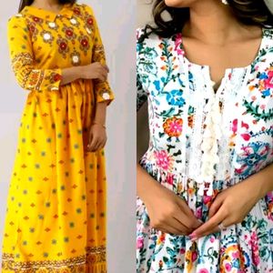 A Line Floral Kurti