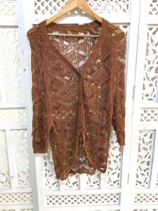 Earthy Open Weave Cardigan C