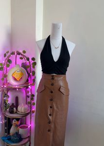 Faux Leather Skirt