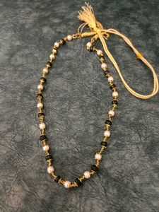 Beaded Pearl &amp; Onyx Necklace