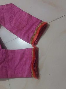 Pink Readymade Saree Blouse