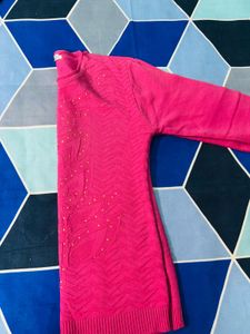 Pink Embellished Sweater