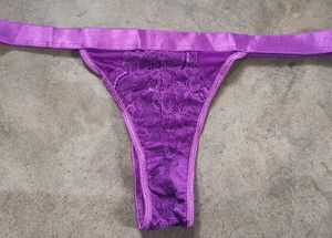Purple Lace Thong