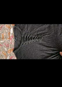 Gray Lace-Up Short Sleeve T-Shirt