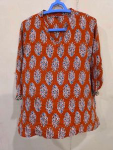 Orange shirt kurti