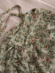 Floral Ruffle One-Shoulder Top