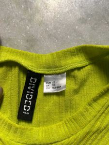 Green Knotted Crop Top