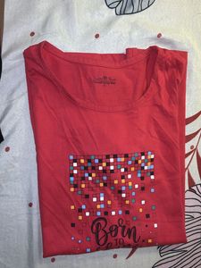 Red &#39;Born to Shine&#39; Tee
