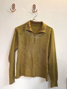 Elegant Olive Green winter Top