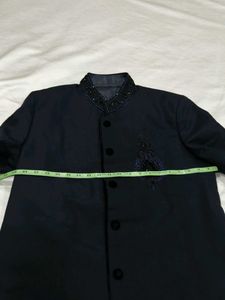 Elegant Navy Blue Sherwani