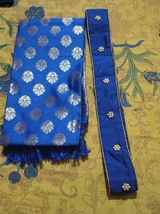 Pink &amp; Blue Dress with Dupatta