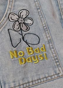 Embroidery Straight Leg Jeans