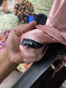 Shein Pink Back Tie Photo